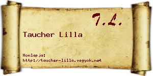 Taucher Lilla névjegykártya